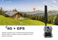 Caméra de chasse sans fil 4G LTE 32MP HD 4K avec vision nocturne, piège photo, contrôle par application, carte SIM, cellulaire, CMOS