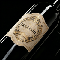Étiquettes personnalisées pour bouteilles de vin rouge et de whisky, autocollants de luxe avec logo, impression sur papier coton gaufré avec dorure UV