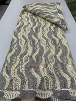 Dentelle africaine élégante NI.AI avec pierres brillantes, dentelle africaine pour femmes, mariage