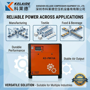 Screw Air Compressor 15kW 7 <b>Bar</b> VFD Permanent Magnet Air <b>Cooled</b> Stationary Industrial Machine 380V Lubricated 5 Year Warranty - Product Image 4
