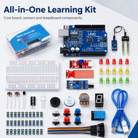 UNO R3 Starter Kit Perlengkapan Pembelajaran Elektronik dengan Sensor Panduan Tutorial Breadboard Proyek Pemrograman DIY untuk Pemula STEM