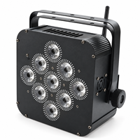 Projecteur LED sans fil sur batterie 9x18W 6-en-1 RGBWA UV pour location événementielle (mariages, hôtels, salles de bal, banquets)