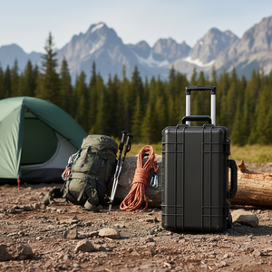 יצרן תיבות פלסטיק גדולות ניידות ועמידות למים, מזוודת נסיעות קשיחה, ארגז כלים עם ידית נשלפת וגלגלים כפולים מסתובבים - Product Image 3