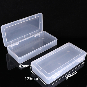 SUNSHING Clear Transparent <b>Plastic</b> Storage <b>Box</b> Large Flat Folding Tool Stationery Craft Supply Storage Container Case - Product Image 3