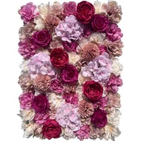 Kunstbloemenwand achtergrond voor bruiloften, van plastic & textiel, milieuvriendelijk, romantische stijl, groot bloemendesign