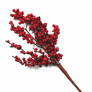ตกแต่งคริสต์มาสประดิษฐ์ red berry pick ประดิษฐ์ berries - Product Image 3
