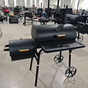 チャコールアウトドアグリルオフセットスモーカーカバーブラックバーベキューグリルアウトドアキャンプ大型バーベキューグリル - Product Image 4