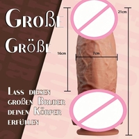 Dildo Realista de Silicona Líquida, Material de Silicona, Sensación Real al Tacto, Color Carne, Juguete Sexual para Adultos, Seguro para el Cuerpo