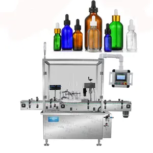 Máquina de llenado y tapado de botellas de Vial Oral pequeño líquido de gotas para ojos de aceite esencial completamente automática para línea de embalaje de producción completa