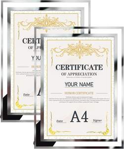 Cadre photo en cristal transparent de 6 pouces pour certificat de brevet, vente en gros directe usine - Product Image 3