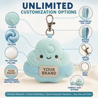 Jouet en peluche personnalisé OEM ODM, animal en peluche, porte-clés, mascotte, poupée respiratoire pour la promotion de campagnes de bien-être respiratoire