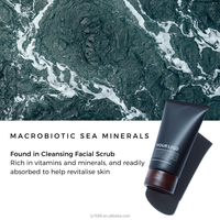 Private Label Natuurlijke Biologische Veganistische Gezichtsreiniger Scrub Voor Mannen Schuimende Exfoliërende Vochtinbrengende Olie Controle Gezicht Scrub