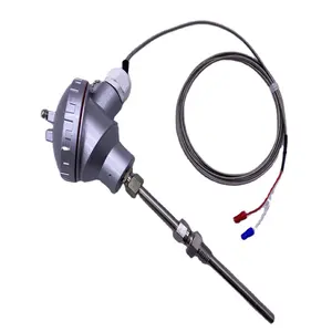 K/J/S/R/B type fixed flange thermocouple with thermowell