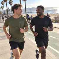 Vêtements décontractés pour hommes T-shirt en jersey léger de haute qualité Design solide avec poche zippée Motif vierge à manches courtes