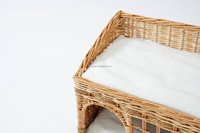 Mobilier pour animaux de compagnie JY en osier avec portes pliantes et tentes escamotables, pour petits animaux d'extérieur