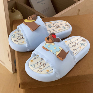 XIXITIAO divertido colorido EVA Fondo suave mujer salchicha perro para zapatillas estilo plataforma verano antideslizante hogar al aire libre Sandalias planas - Product Image 2