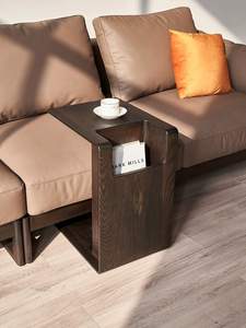 Solid Ash Wood Nordic Art Coffee <b>Table</b> with <b>Storage</b> Rack Living Room Furniture for Small Apartments - Product Image 2