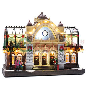 EAGLEGIFTS Set de Aldea Navideña Musical con Luces Led, Figuras de Casas de Cerámica y Escena de Tren de Resina - Product Image 5