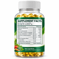 OEM 100% végétalien et à base de plantes, complexe de vitamines B en gélules molles, soutient l'énergie, le métabolisme et le bien-être général