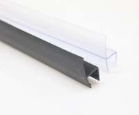 Tira de sellado de puerta de mampara de ducha de baño, burlete de puerta de vidrio de goma de 4 a 12mm, sello de ducha de Pvc para tiras de sellado de baño, 6mm