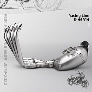 Système complet pour HONDA CB650R CBR650R CB <span class=keywords><strong>CBR</strong></span> <span class=keywords><strong>650</strong></span> CB650 CBR650 <span class=keywords><strong>R</strong></span> 2019 - 2022, échappement de moto, silencieux, échappement avant, tuyau de liaison intermédiaire - Product Image 3