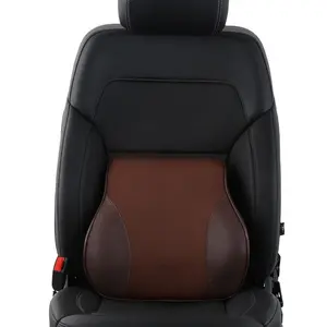 Mesh And Leather Good Quality Car Seat Travel Rest Supported Lumbar Cushion Sleeping Pillows