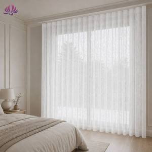 Cortina Translúcida Blanca Texturizada de Lujo, Múltiples Opciones de Patrones, Filtrado de Luz, Tamaño Personalizado para Proyectos de Villas y Hoteles - Product Image 2
