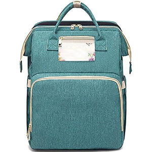 Free Sample Fashionable <b>Vegan</b> PU Leather Diaper <b>Backpack</b> Custom Waterproof Luggage for Mom's Daily Travel Use Baby's Daily Needs - Product Image 4