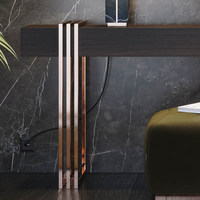 DEGAS Meuble d'entrée personnalisable en MDF de style italien, console longue et étroite, table murale moderne, luxe léger