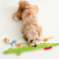 Jouet en peluche pour chien, longue forme de crocodile, jouet à mâcher interactif qui couine pour le nettoyage des dents, jeu de la corde, jouets interactifs pour chiens