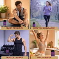Capsules de renforcement de l'oxyde nitrique 0,5 g 60 unités L-Arginine L-Citrulline Pré-entraînement Soutien de la circulation sanguine
