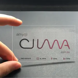 Business Card Printing Volume Supply Superior Quality Printing Plastic Transparent Led Business Card