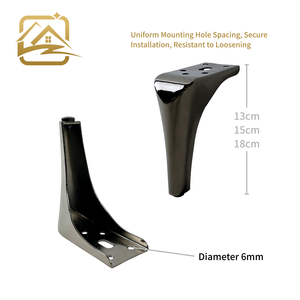 13cm/15cm/18cm golden and Gun Black t leg metal <b>sofa</b> legs iron furniture legs durable for <b>sofa</b> <b>bed</b> and cabinet - Product Image 3
