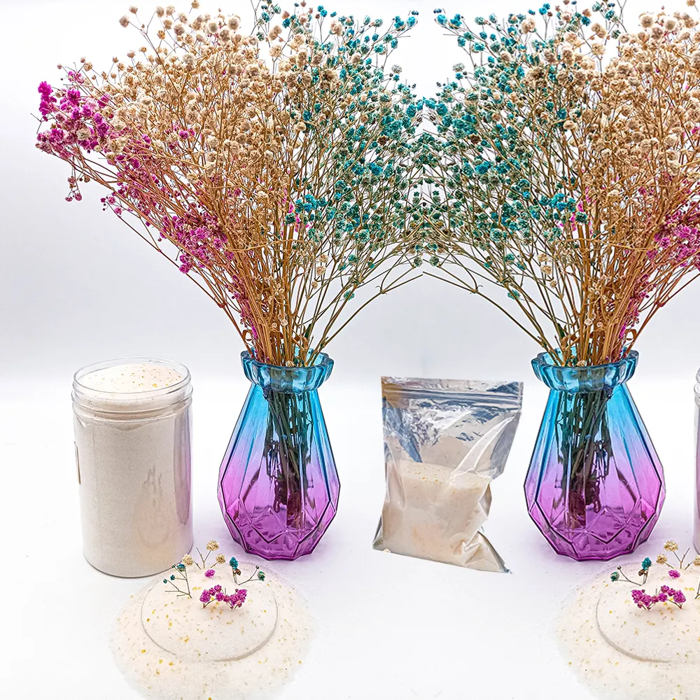 Cristalli di fiori secchi essiccanti gel di silice essiccante 1000 g per confezione di gel di silice bianco e arancione di dimensioni miste 0.5-1.5mm di fabbrica