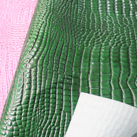 Cuir synthétique brillant effet crocodile pour sacs et chaussures, matière en similicuir verni