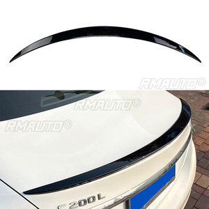 Mercedes-Benz W205 Sedan Rear Spoiler for C300 C180 C200 C260 2015-2021 Carbon Material Trunk Wing Decklid Trim <b>Splitter</b> Lip - Product Image 1