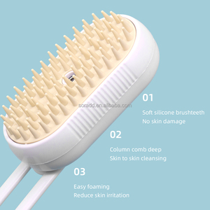 4 ב 1 קרם אדים חתול מברשת נטענת מחמד נטענת נגד סטטי לכלבים עיסוי ניקוי שפיכת & סירוק all-in-one - Product Image 4