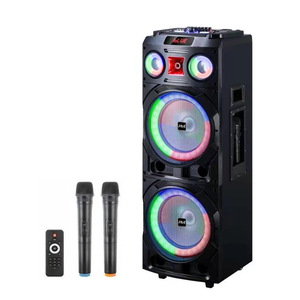 Dual 12-Inch Stage <b>Speakers</b> With <b>Led</b> Lights Bluetooth Karaoke Outdoor Party Use - Product Image 1