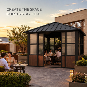 <span class=keywords><strong>Pergola</strong></span> en aluminium <span class=keywords><strong>4x3</strong></span> avec kit de configuration pour patios résidentiels et commerciaux et exigences de projets personnalisés - Product Image 2