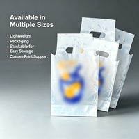 Sacs en plastique transparents personnalisés avec poignée découpée pour vente en gros – Idéaux pour thé au lait, café, jus et boissons à emporter