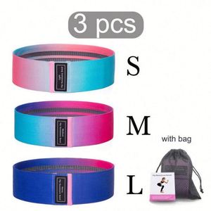 Wholesale Custom 3 Level Resistance 14-50 lb Eco-Friendly Fabric Strips Fitness Exercise <b>Workout</b> Hip Loop Yoga Resistance <b>Bands</b> - Product Image 4