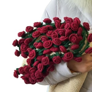 Manta de punto con diseño de rosas, regalo para niñas, con estampado floral, de poliéster, lavable a mano, regalo de cumpleaños - Product Image 2