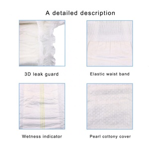 Pañales para Bebé Súper Suaves de Alta Absorción Desechables de Tela No Tejida con Cinta Mágica Impresa Diseño Personalizado Pulpa de Celulosa USA 3-D Anti-Fugas - Product Image 5