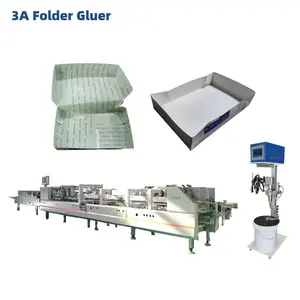 CQT-850 TYPE Automatic Folder Gluing Machine For 4/6 corner box folder gluer cardboard folding machine