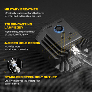 Pour <span class=keywords><strong>KTM</strong></span> Kit d'éclairage LED auxiliaire de moto projecteurs de conduite antibrouillard stroboscopique avec supports de montage et faisceau de câbles - Product Image 3