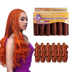 Offre Spéciale – Lot de 1 Tresses au Crochet Bouclées à la Française Prêtes à l'emploi – Fibre Synthétique Douce pour Coiffures Box Braids et Knotless Braids - Product Image 1