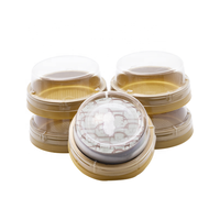 Boîte d'emballage transparente en plastique pour gâteaux de lune, avec couvercle, couleur et forme personnalisables, OEM/ODM disponible, RPET de qualité alimentaire supérieure