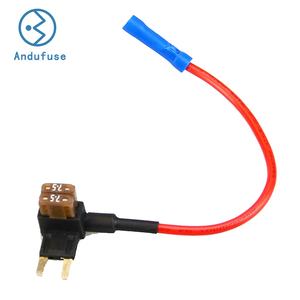 Micro 2 Fuse Tap 12V Car Add a Circuit <span class=keywords><strong>ATR</strong></span> Blade Adapter Fusibles Holder Add on Dual Circuits Adapters UL1015 14-22AWG 150mm - Product Image 1