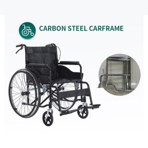 Silla de ruedas manual plegable portátil y ligera de suministro del fabricante para discapacitados, reposapiés manual de plástico, silla de ruedas - Product Image 6
