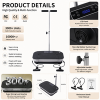 FRS Plateforme vibrante verticale professionnelle robuste, charge maximale 150 kg, ABS, télécommande multi-vitesses, portable, fitness